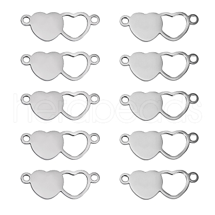 10Pcs Stainless Steel Connector Charms STAS-SZ0003-17A-1