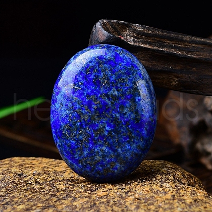 Mother's Day Gifts Natural Lapis Lazuli Oval Palm Stone Massager PW-WG63539-03-1