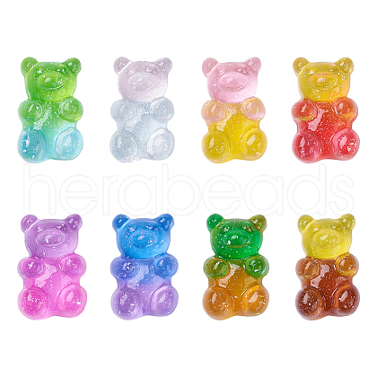 Translucent Resin Cabochons RESI-TA0001-03-1