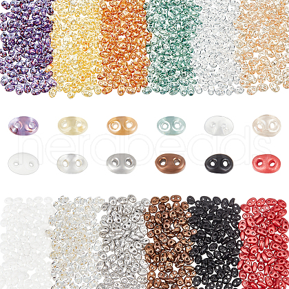  60G 12 Styles Czech Glass Seed Beads SEED-NB0002-11-1