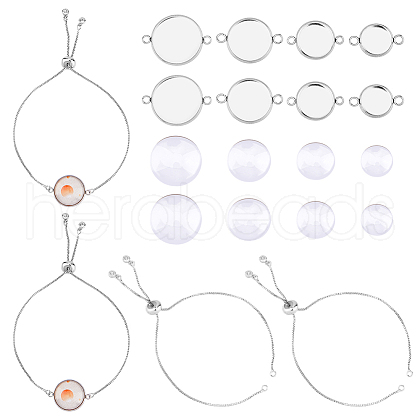 DICOSMETIC DIY Blank Dome Links Bracelet Making Kits DIY-DC0002-48-1