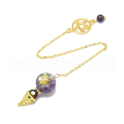 Round Resin Dowsing Pendulum Big Pendants G-C117-01G-10-1
