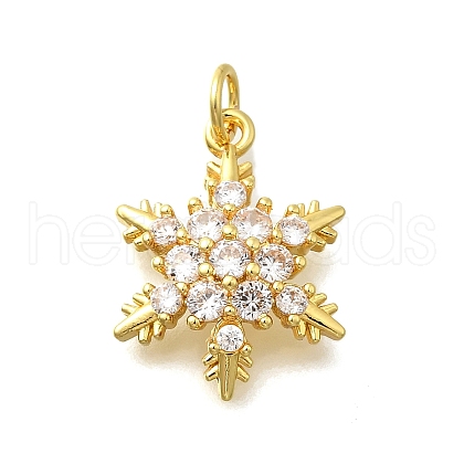 Brass Micro Pave Cubic Zirconia Pendants KK-D295-22G-1