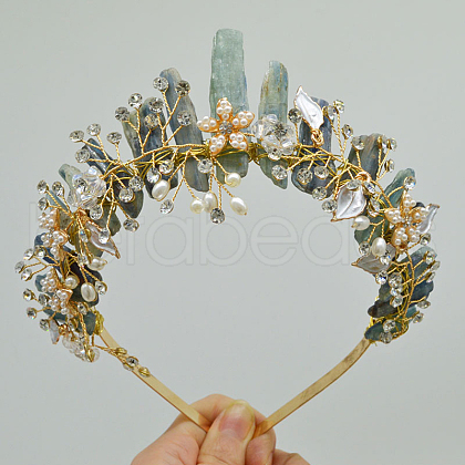Natural Rose Quartz Hair Bands PW-WG52147-04-1