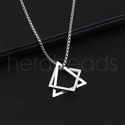 Alloy Pendant 201 Stainless Steel Chain Necklaces for Men FS-WG147E5-03-1