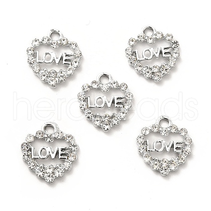 Alloy Rhinestone Pendants ALRI-C007-11P-1