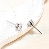 Cubic Zirconia Ear Studs STAS-E051-3D-1