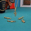 5Pcs Brass Micro Pave Cubic Zirconia Pendants ZIRC-SZ0002-77-5