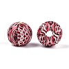 Bohemian Style Printed Schima Wood Beads WOOD-T032-31M-3