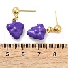 Fruit Theme Brass Enamel Dangle Stud Earrings EJEW-Z115-06G-5