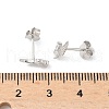 925 Sterling Silver Clear Cubic Zirconia Stud Earrings EJEW-Q032-01A-P-5