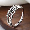 Brass Rotating Finger Rings for Women RJEW-C132-01D-P-1