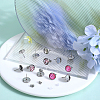 SOFPLATE 100Pcs Flat Round Stainless Steel Stud Earring Settings STAS-SP0001-61C-P-4