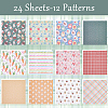 24Pcs 12 Styles Scrapbook Paper Pads DIY-WH0028-47G-6