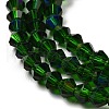 Transparent Electroplate Glass Beads Strands GLAA-F029-3mm-D25-3