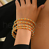 4Pcs Luxurious Oval Zinc Alloy Bangle Set XX0385-1-1