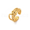 Knot 304 Stainless Steel Open Cuff Ring RJEW-Z082-01C-G-4