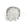 Nuggets Natural Quartz Crystal Finger Rings RJEW-P128-08P-B-2