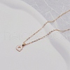 Alloy White Enamel Initial Pendant Necklaces WG51722-15-1