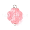7Pcs 7 Colors Transparent Spray Painted Glass Charms PALLOY-JF03518-02-2
