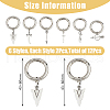 12Pcs 6 Style Dagger/Arrow/Knife Tibetan Style Alloy Shoe Charms HJEW-AB00634-2