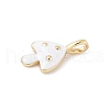 Brass Enamel Pendants KK-Z107-10G-02-2