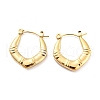 Chunky Rhombus 304 Stainless Steel Hoop Earrings for Women EJEW-C067-02G-1