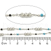 Brass Enamel Round Beaded Link Chain CHC-G022-07P-09-2