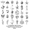 30Pcs 30 Style Tibetan Style Alloy Charms TIBE-YW0001-04-4