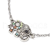 Elephant Link & Charm Bracelets BJEW-JB11702-01-3