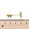 Brass Micro Pave Clear Cubic Zirconia Stud Earrings EJEW-A128-01G-3