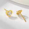 Valentine's Day S925 Sterling Silver Heart Stud Earrings ZD6067-1-4
