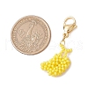 Glass Seed Beaded Banana Pendant Decoration HJEW-MZ00144-3