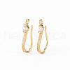 Brass Micro Pave Clear Cubic Zirconia Earring Hooks ZIRC-S068-007-NF-1