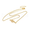 Heart Knot Rack Plating Brass Pendant Necklaces NJEW-S423-02G-2