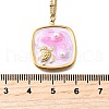 Summer Beach 304 Stainless Steel Lavender Enamel Pendant Necklaces for Women NJEW-U043-01A-G-5