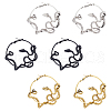 ANATTASOUL 3 Pairs 3 Colors Alloy Snake Wrapped Ring Hoop Earrings for Women EJEW-AN0001-63-1