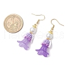 Human Handmade Glass Seed Beads Dangle Earrings EJEW-MZ00446-02-3