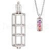 BENECREAT 1Pc Rhodium Plated 925 Sterling Silver Bead Cage Pendants STER-BC0002-85-1