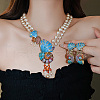 Alloy Rhinestone & Imitation Pearl Earrings & Necklaces Sets FS-WG902BD-01-1
