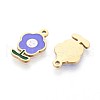 304 Stainless Steel Enamel Charms STAS-T064-68G-2