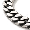 304 Stainless Steel Cuban Link Chain Bracelets for Women Men BJEW-Q341-15B-AS-2