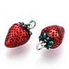 925 Sterling silver Enamel Fruit Pendants STER-T007-52-2