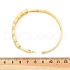 Brass Micro Pave Clear Cubic Zirconia Hinged Bangles for Women BJEW-K274-01G-5