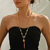 Alloy Hollow Round Beaded Tassel Earrings & Necklaces Sets for Women ZJ4138-4