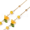 Flower Acrylic Charms & Glass Eyeglasses Chains AJEW-TA00041-5