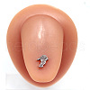 Skull 304 Stainless Steel Straight Barbell 15 Gauge Piercing Tongue Rings for Women Men WG4053D-03-2