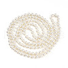 8.2MM Baking Painted Pearlized Glass Pearl Round Beaded Long Necklaces HY-T002-03B-4