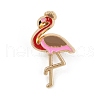 Flamingo Shape Enamel Pins JEWB-F039-06-1