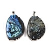 Natural Labradorite Carved Chief Pendants G-B085-08P-1